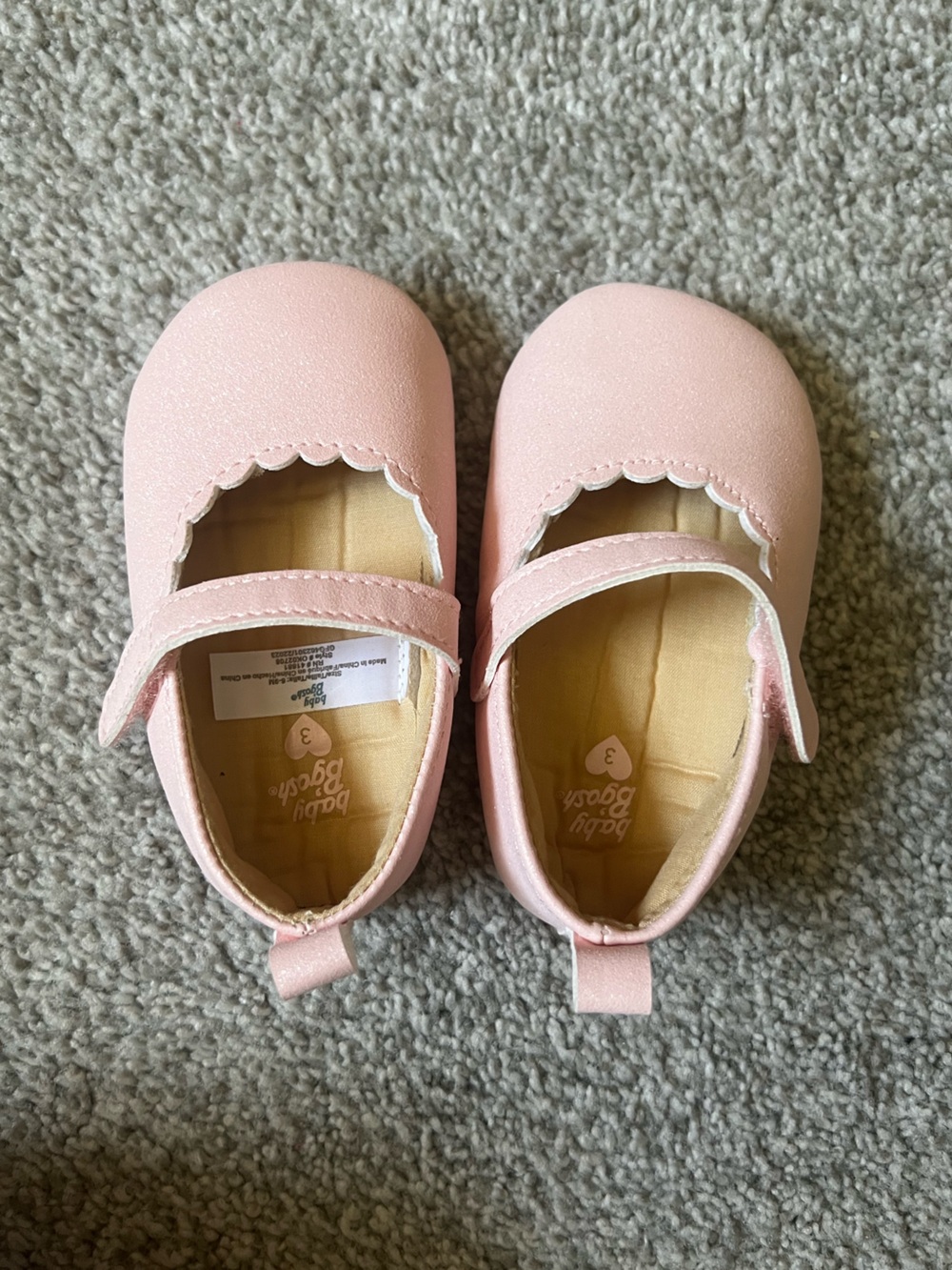 Baby B'Gosh Pink Scalloped Flats - Size 3 (6-9M)